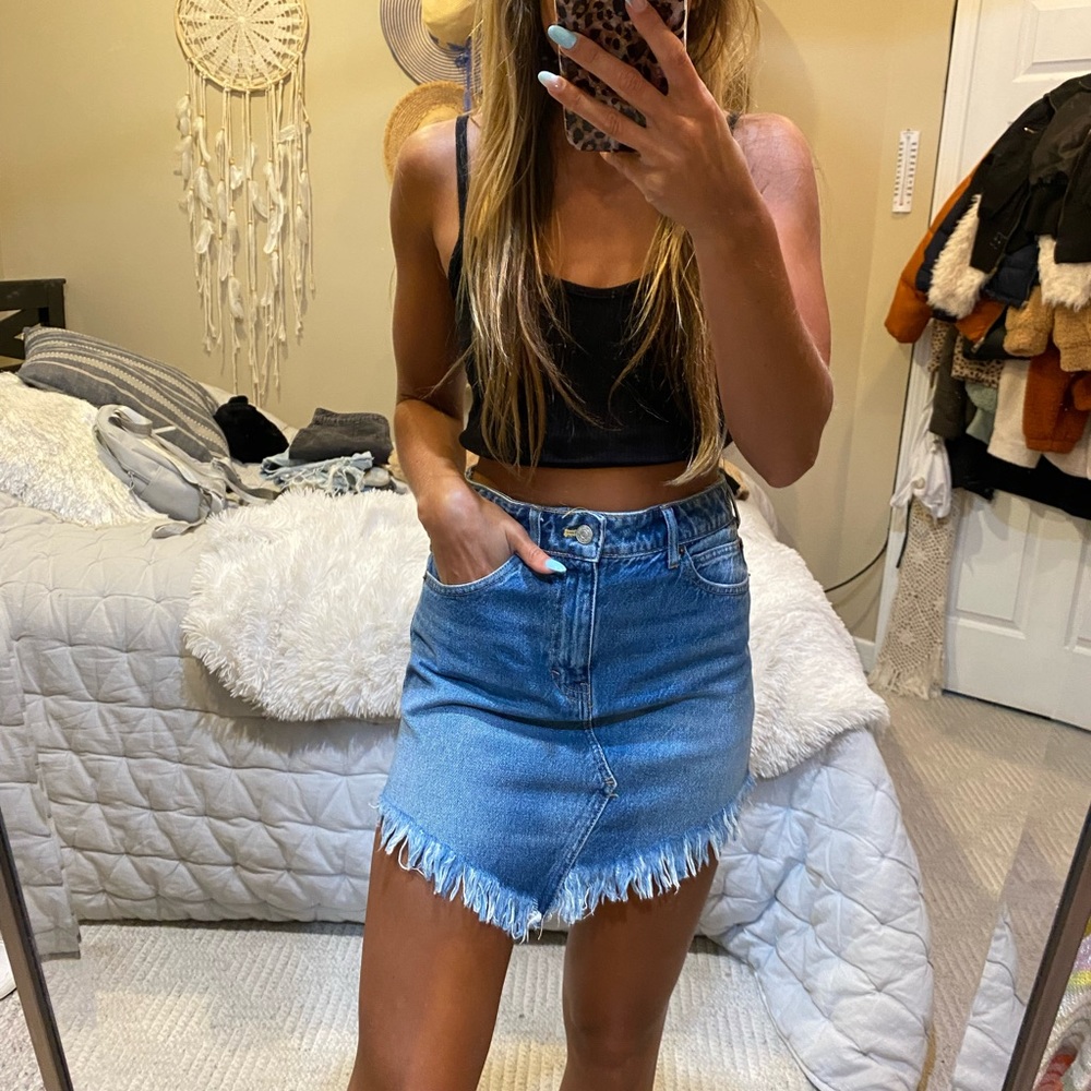 Free people denim skirt